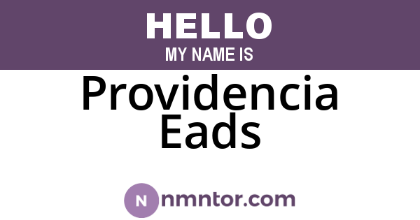Providencia Eads
