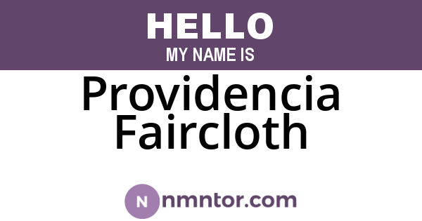 Providencia Faircloth
