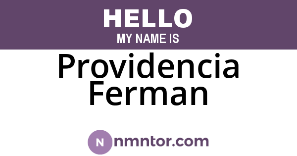 Providencia Ferman