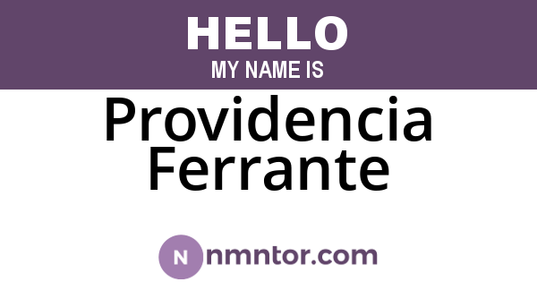 Providencia Ferrante
