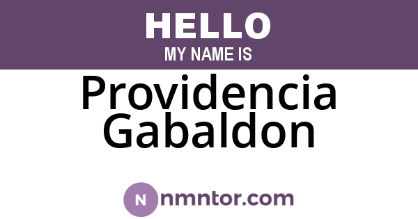 Providencia Gabaldon