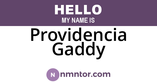 Providencia Gaddy