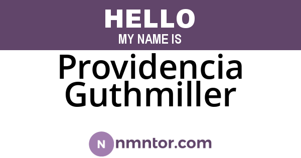 Providencia Guthmiller