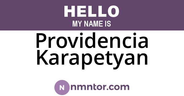 Providencia Karapetyan