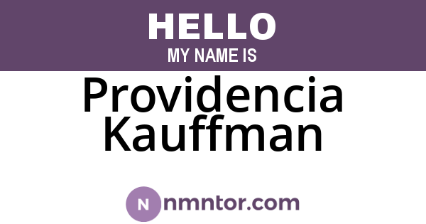 Providencia Kauffman