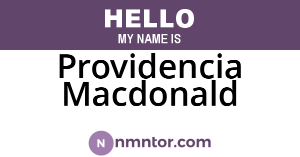 Providencia Macdonald