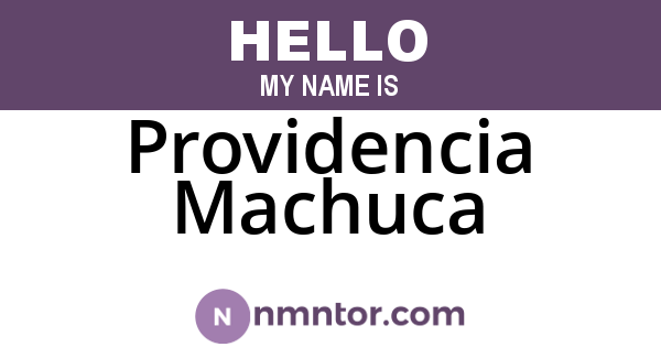 Providencia Machuca