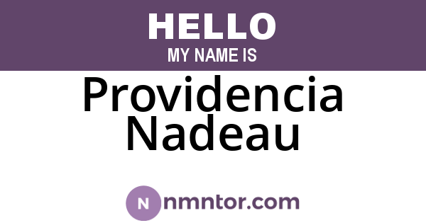Providencia Nadeau