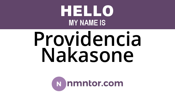 Providencia Nakasone