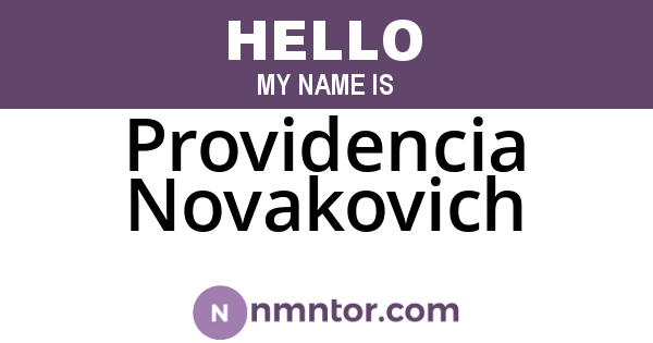 Providencia Novakovich