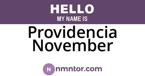 Providencia November