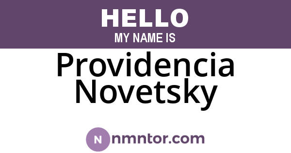 Providencia Novetsky