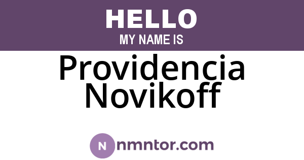Providencia Novikoff