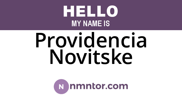 Providencia Novitske