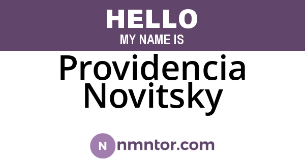 Providencia Novitsky