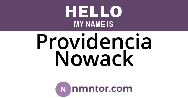 Providencia Nowack
