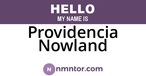Providencia Nowland