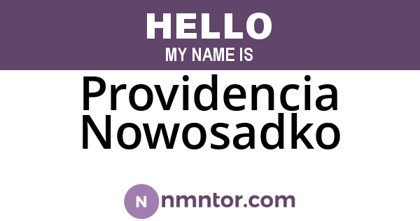 Providencia Nowosadko