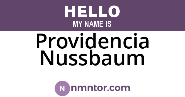 Providencia Nussbaum