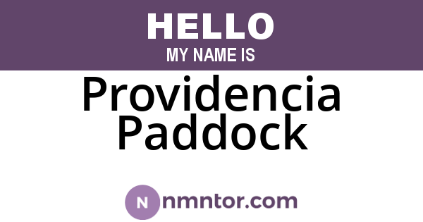 Providencia Paddock