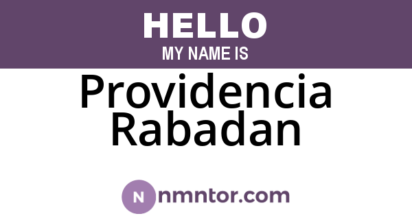 Providencia Rabadan