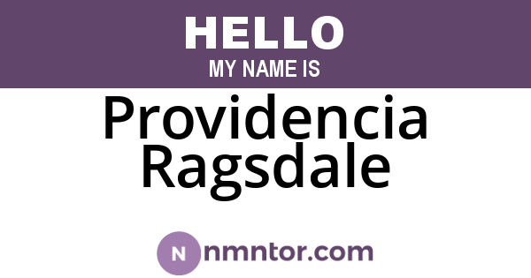 Providencia Ragsdale