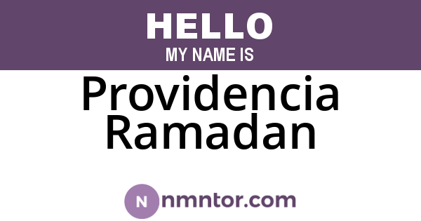 Providencia Ramadan