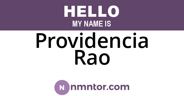 Providencia Rao