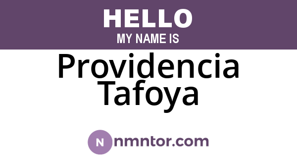 Providencia Tafoya