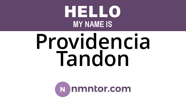 Providencia Tandon