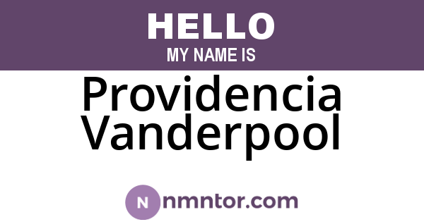 Providencia Vanderpool