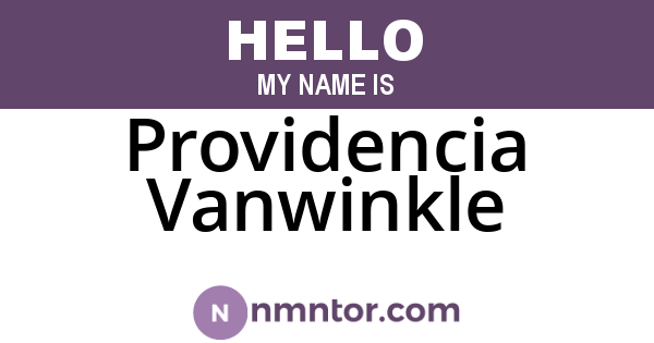 Providencia Vanwinkle