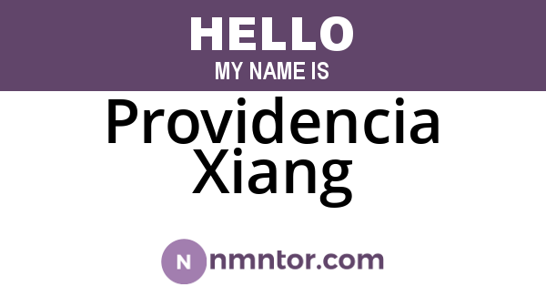 Providencia Xiang