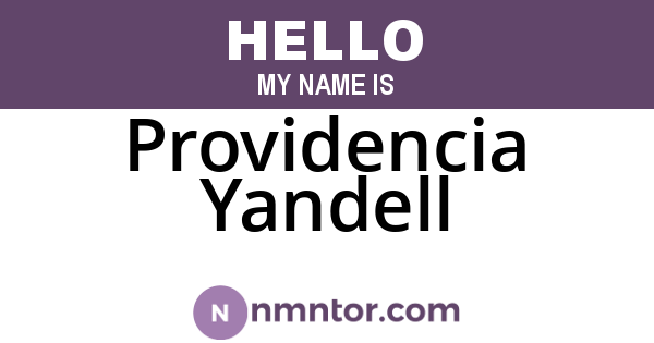 Providencia Yandell