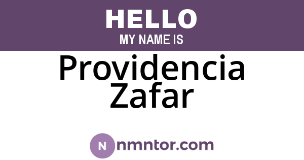 Providencia Zafar
