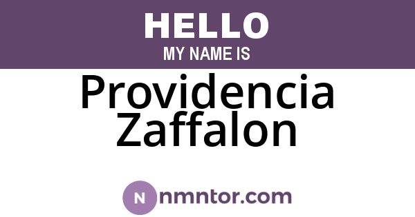 Providencia Zaffalon