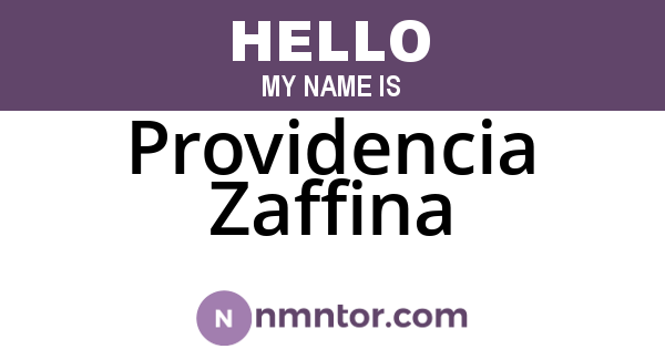 Providencia Zaffina