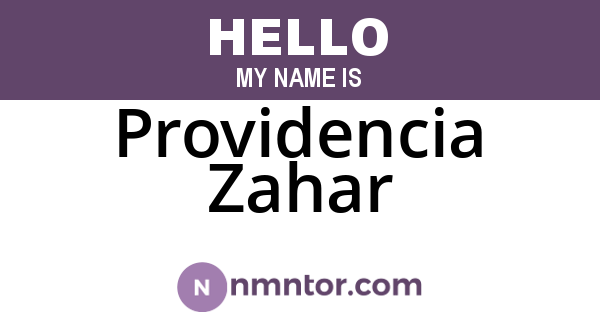 Providencia Zahar