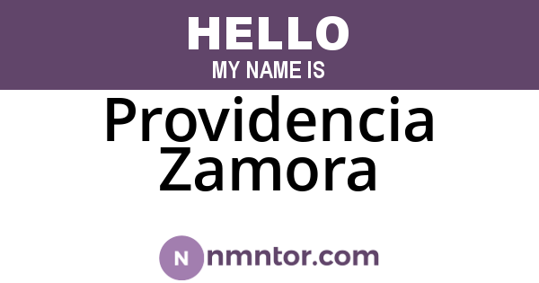 Providencia Zamora