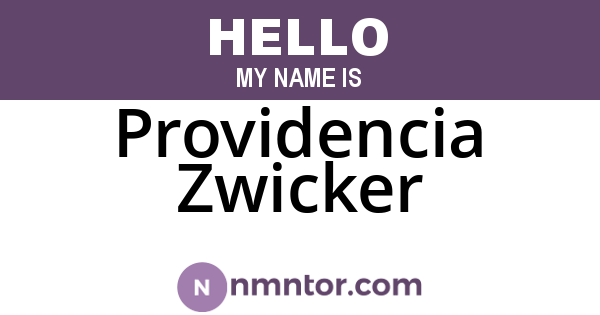 Providencia Zwicker