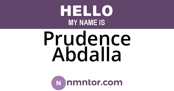 Prudence Abdalla