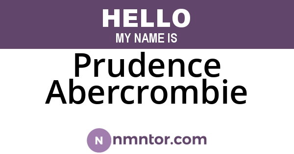 Prudence Abercrombie