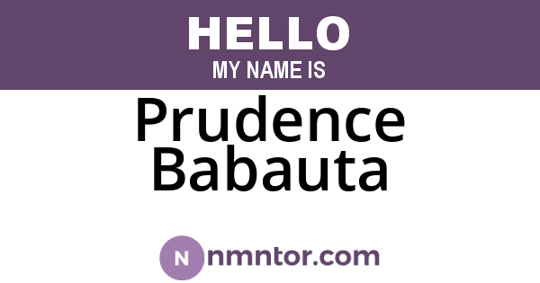 Prudence Babauta