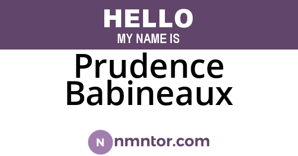 Prudence Babineaux