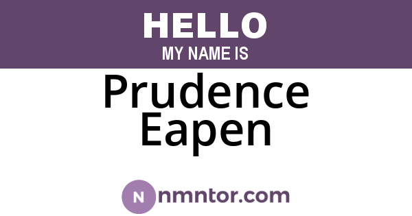 Prudence Eapen