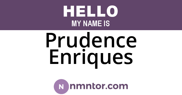 Prudence Enriques
