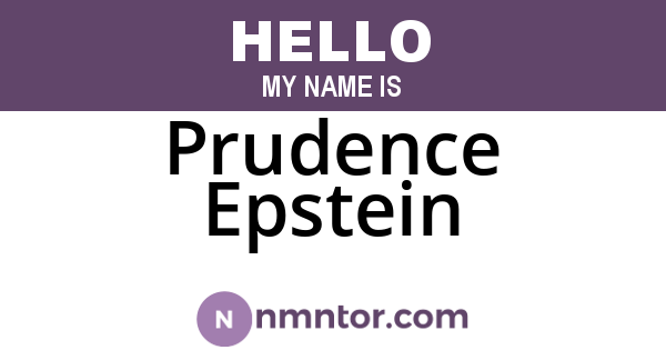 Prudence Epstein