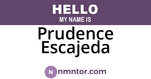 Prudence Escajeda
