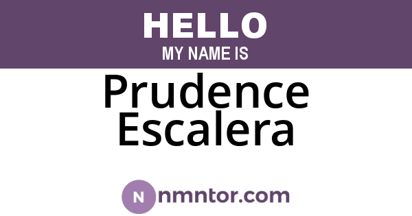 Prudence Escalera