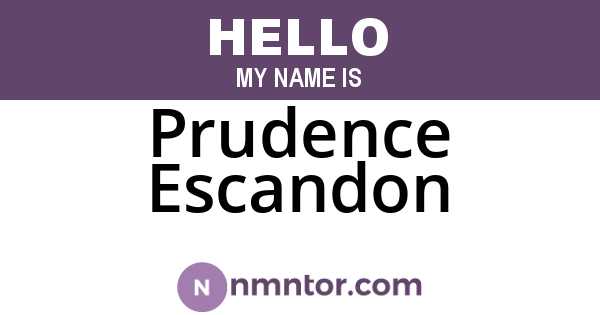 Prudence Escandon
